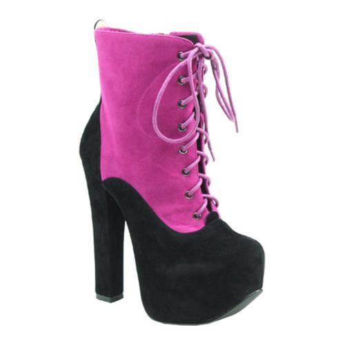 Women's Luichiny Ber Linn Raspberry/Black Imi Suede