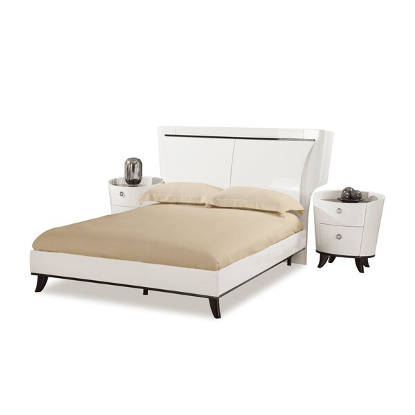 'Angelica' Beige Contemporary Queen Bed