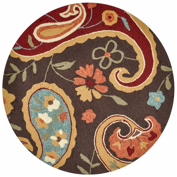 Hand-hooked Savannah Multi Rug (3' Round) - Free Shipping Today ...