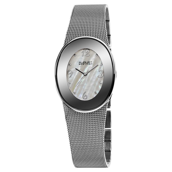 August Steiner Women's Quartz Oval Mesh Bracelet Watch August Steiner Women's August Steiner Watches