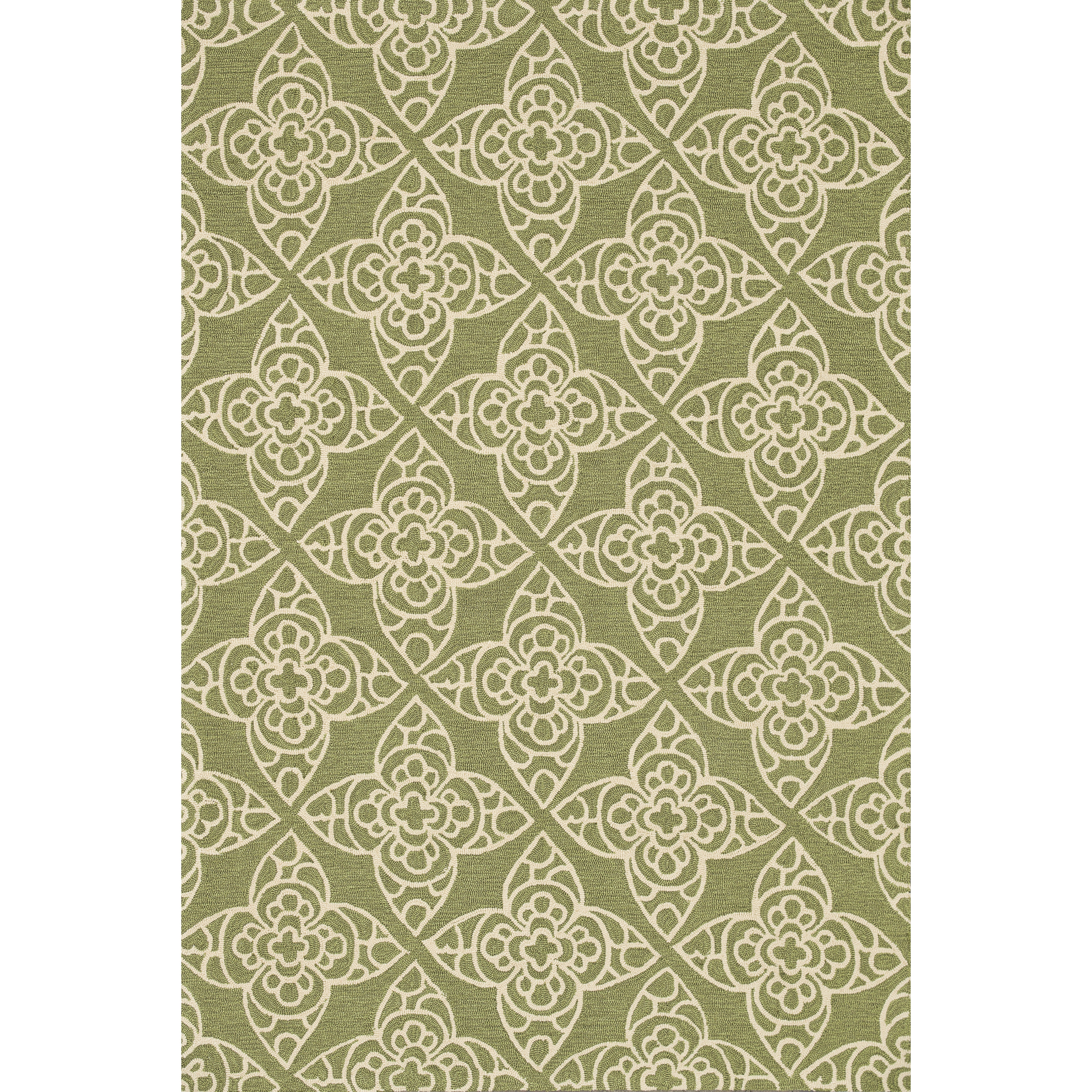 Hand hooked Savannah Green Area Rug (50 X 76)