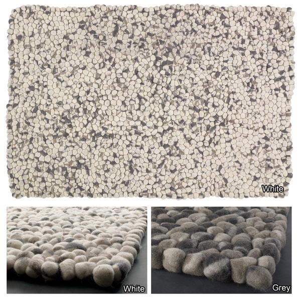 Artist's Loom Hand-woven Contemporary Reversible Wool Rug
