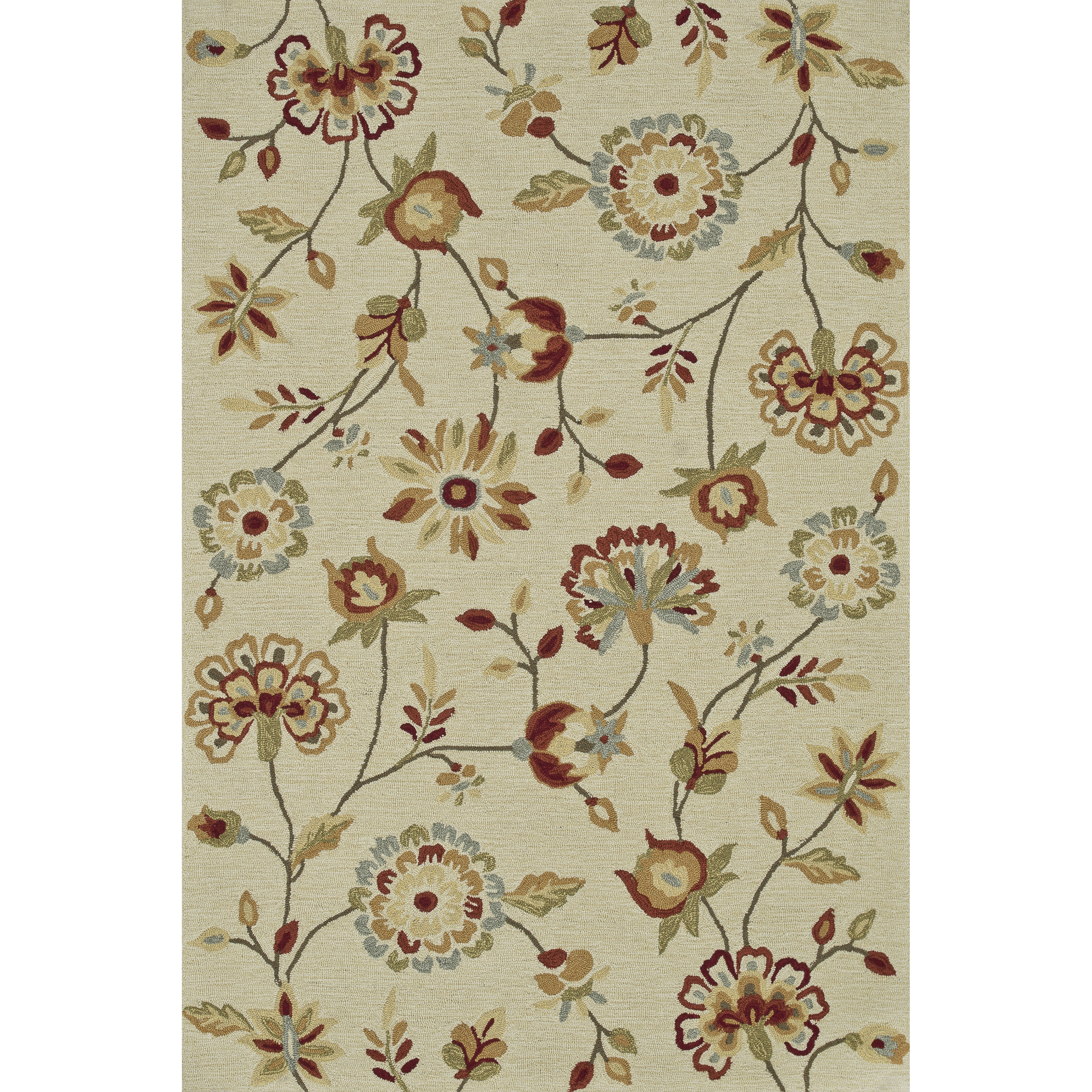 Hand hooked Savannah Beige Rug (76 X 96)