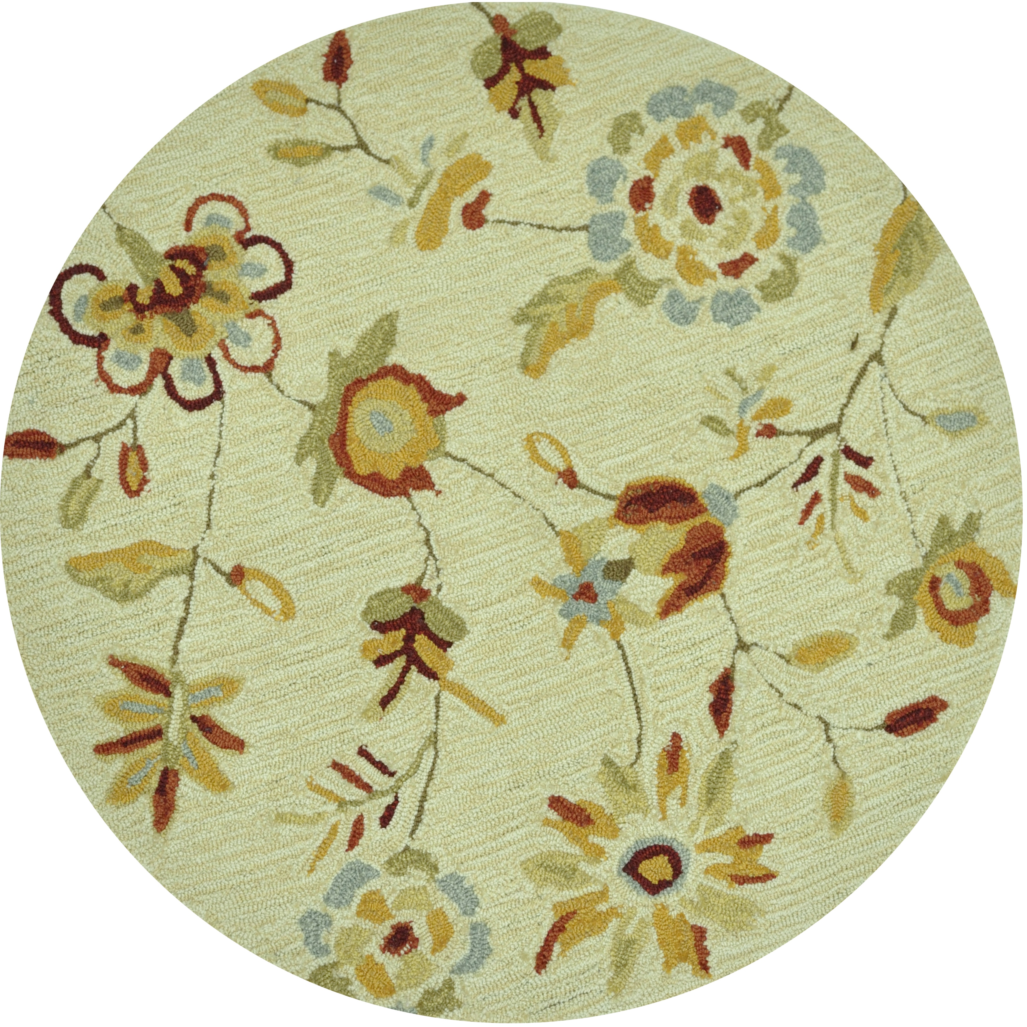 Hand hooked Savannah Beige Rug (3 Round)