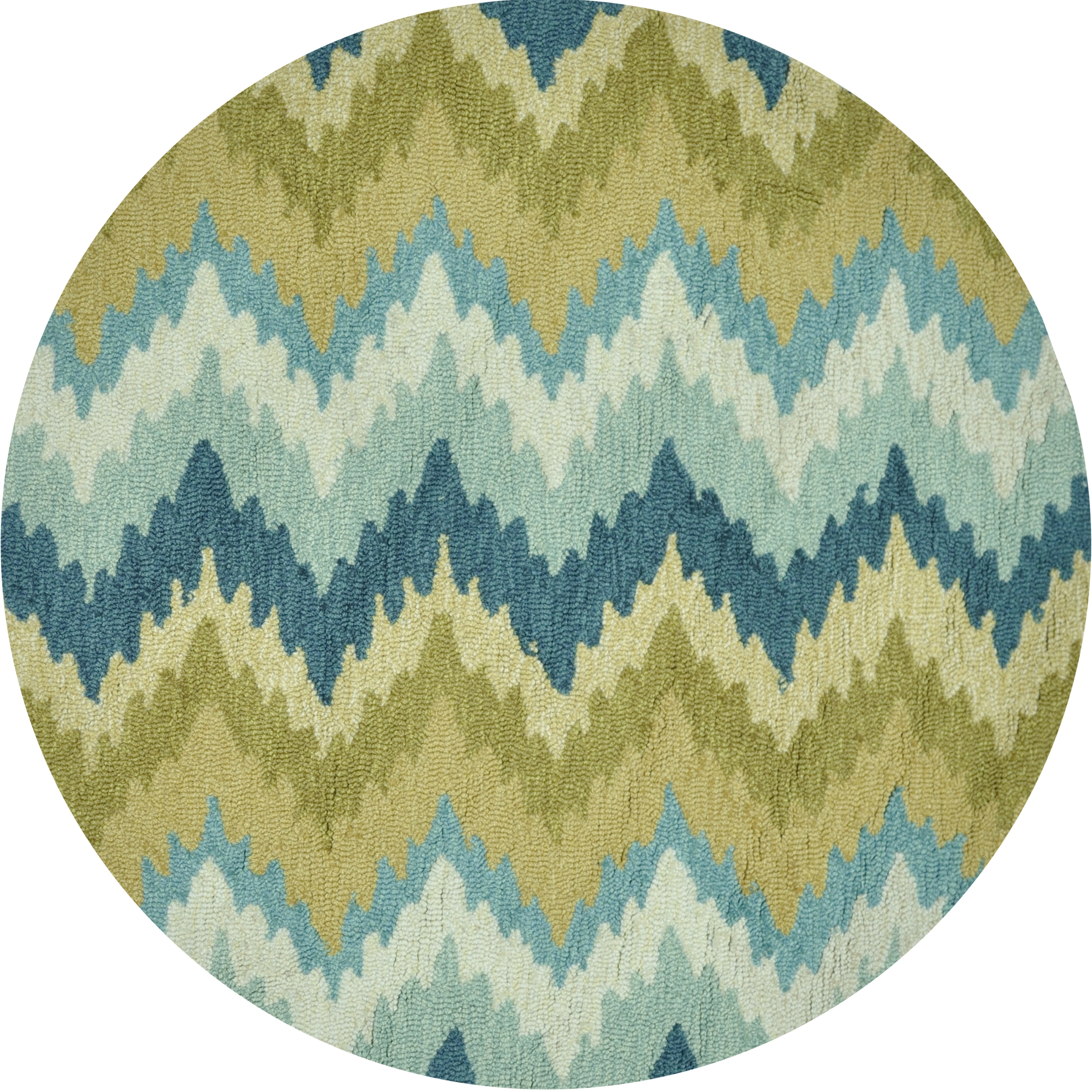 Hand hooked Savannah Green Rug (3 Round)