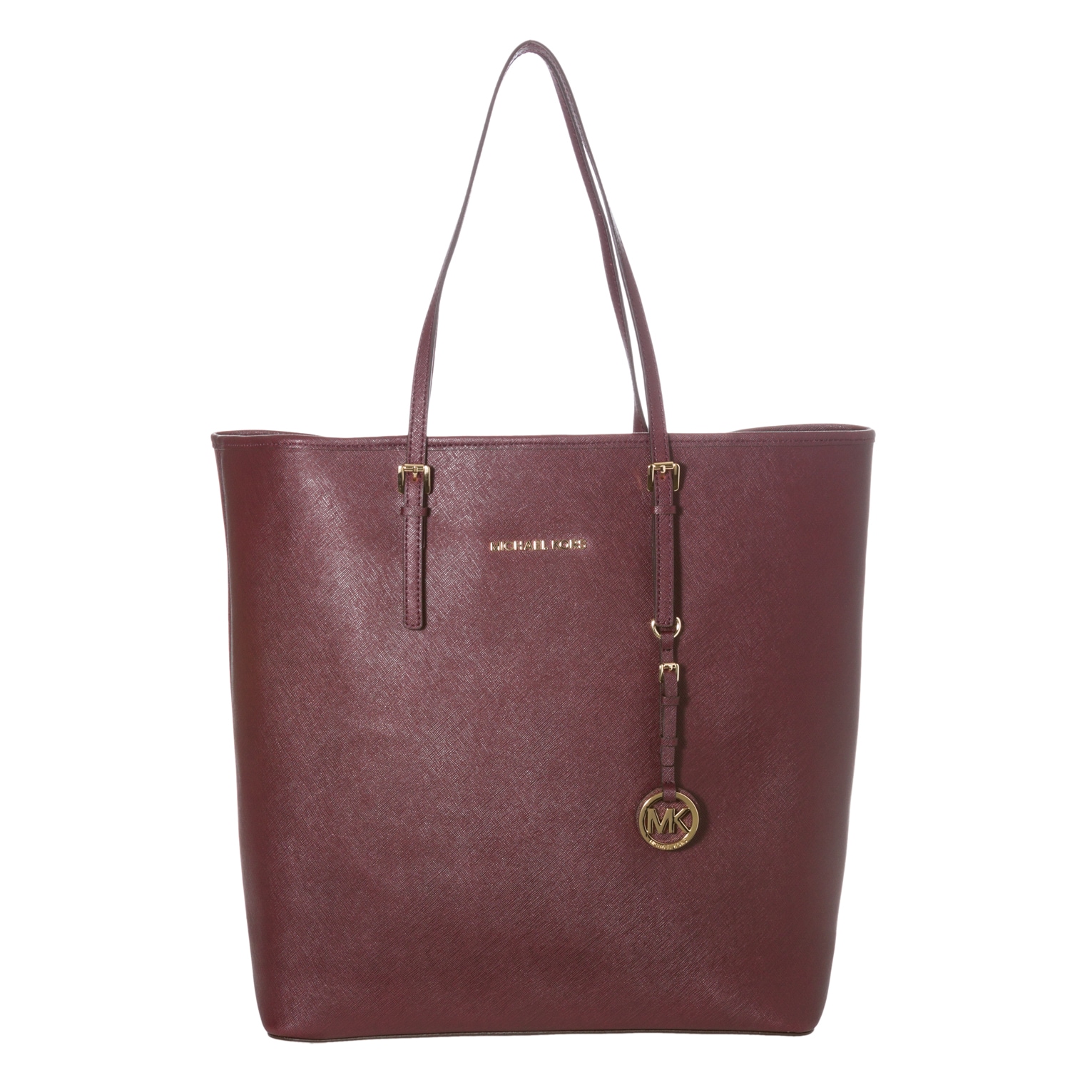 burgundy michael kors tote