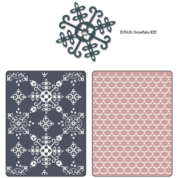 Sizzix Textured Impressions/Bonus Sizzlits By Basic Grey Nordic Holiday Santa Lucia, Moguls Sizzix Cutting & Embossing Dies