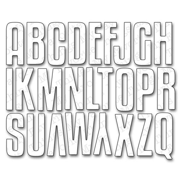Die-Namics Die-High-Rise Alphabet Uppercase