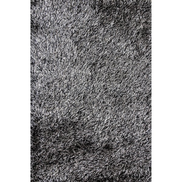 Hand tufted Rocco Sliver/ Black Shag Rug (3'6 x 5'6) Alexander Home 3x5   4x6 Rugs