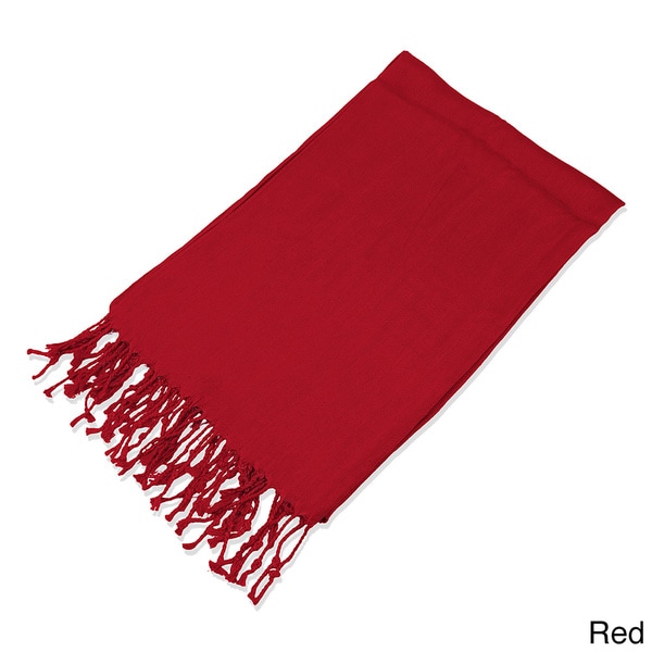 Leisureland Viscose Solid Fringe Scarf   Shopping   Great