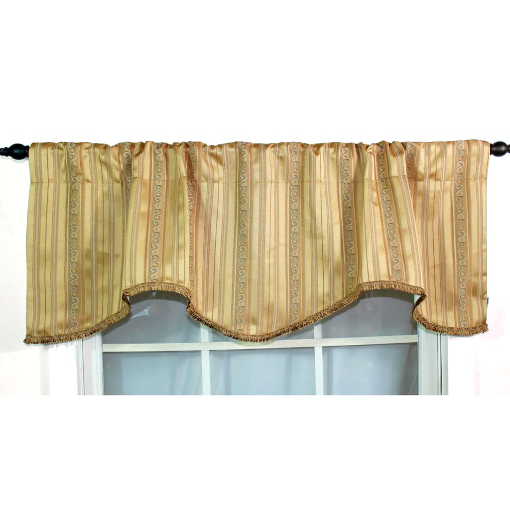 Stripe Gold Cornice Valance