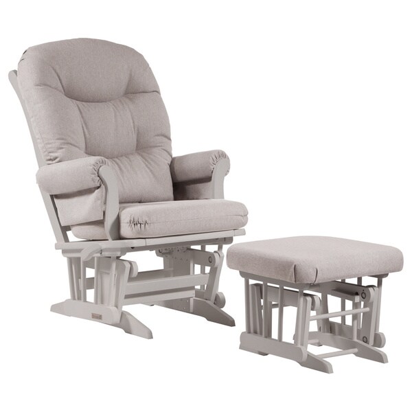 Dutailier Light Grey Multiposition Reclining Sleigh Glider and