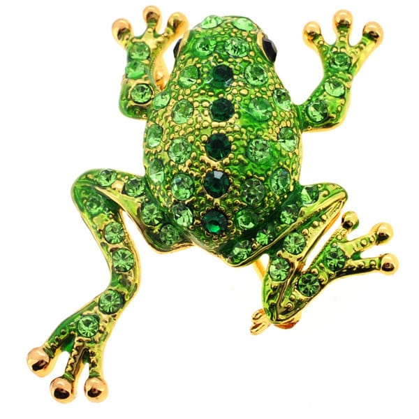 Shop Crystal Green Frog Brooch Pin - Free Shipping On Orders Over $45 ...