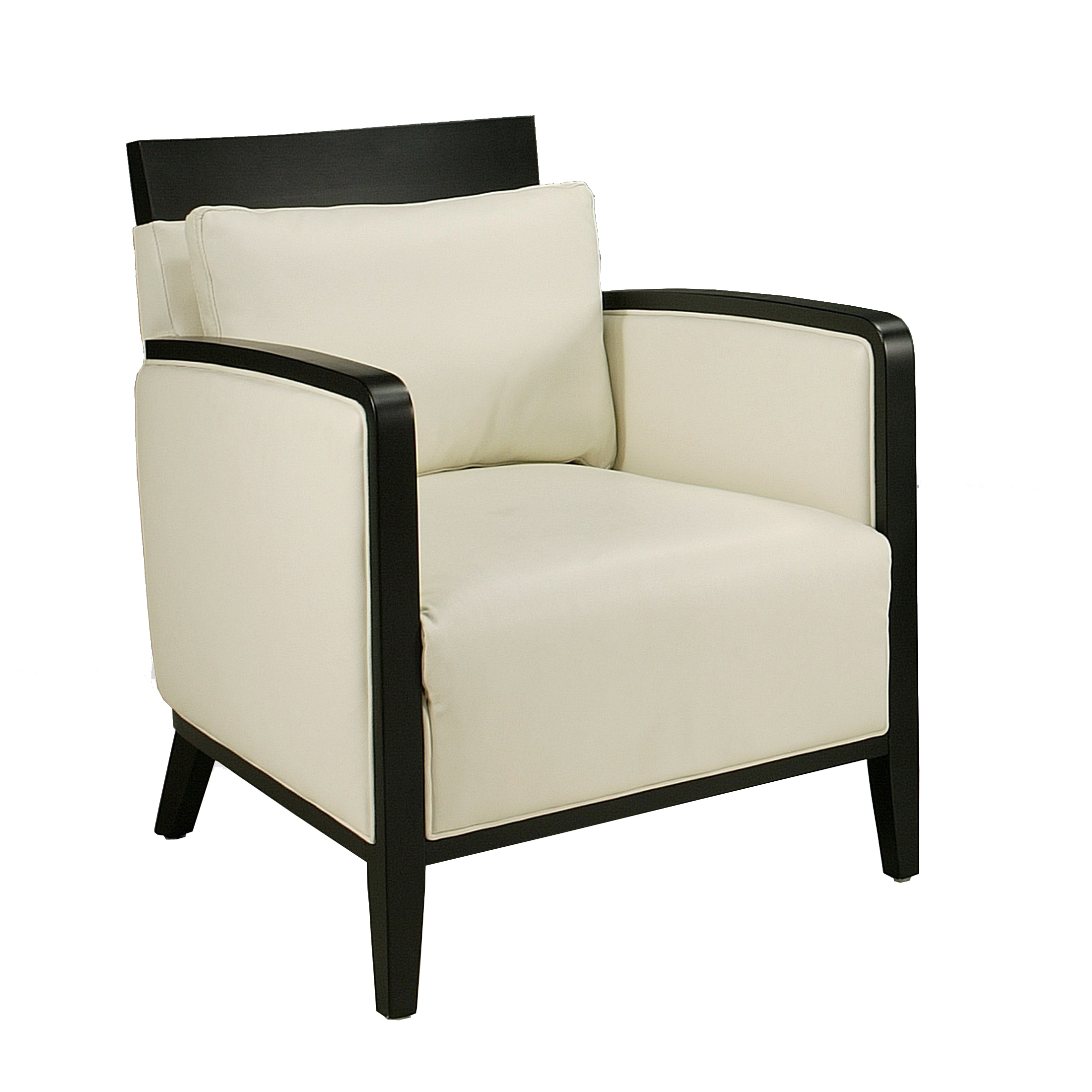 Elloise White Leather Club Chair