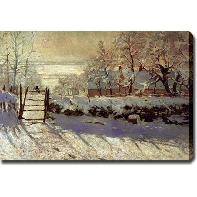 Claude Monet 'Magpie' Gallery-wrapped Canvas Art - Multicolor