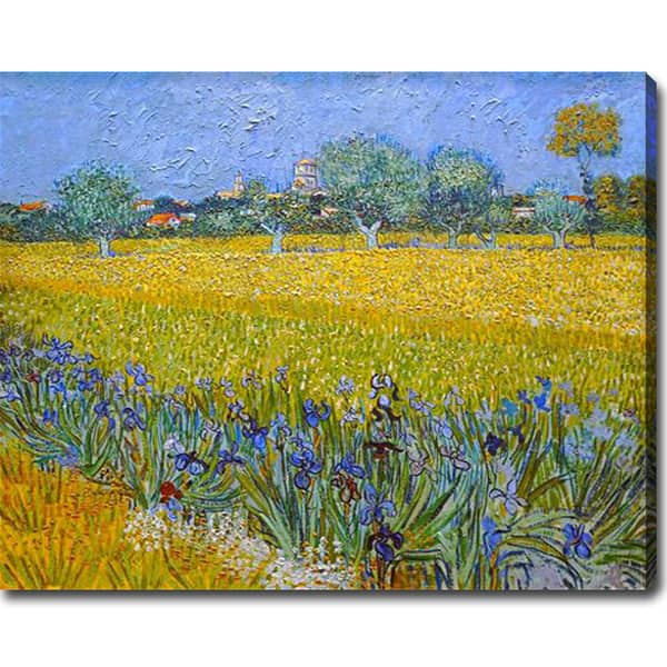 Vincent van Gogh 'Field with Flowers Near Arles' Oil on Canvas Art