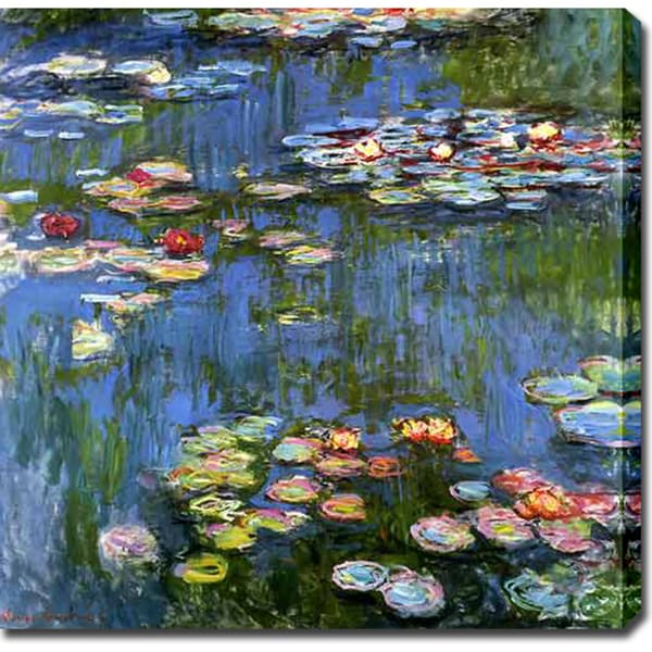 Shop Claude Monet 'Water Lilies 1914' Oil on Canvas Art - Multi - Free ...