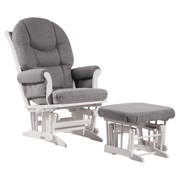 Dutailier Dark Grey Multiposition, Reclining Sleigh Glider and