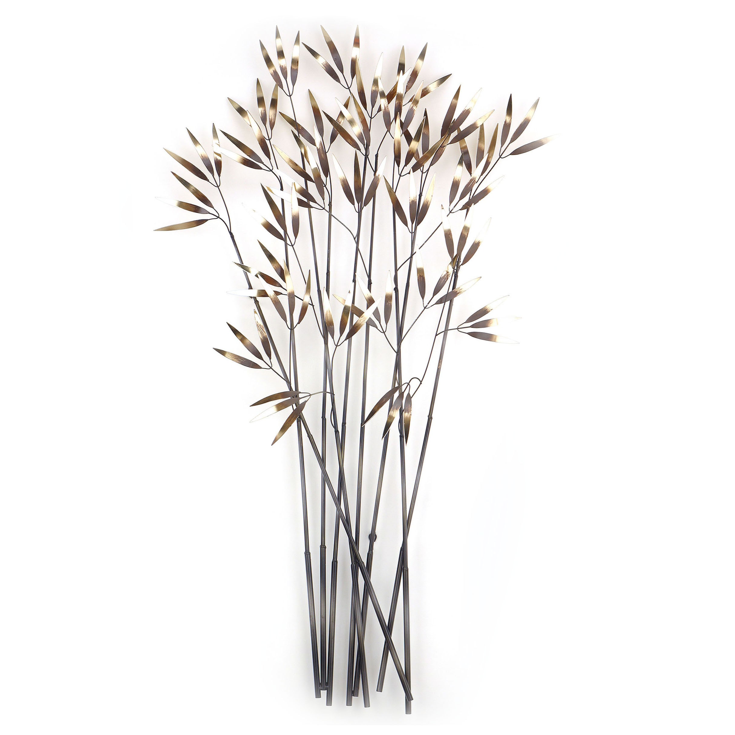 Iron Werks Beijing Reeds Wall Sculpture (BrownMaterials 100 percent metalSpecial Features Ready to hangDimensions 62.5 inches high x 41 inches wide x 4 inches deep )