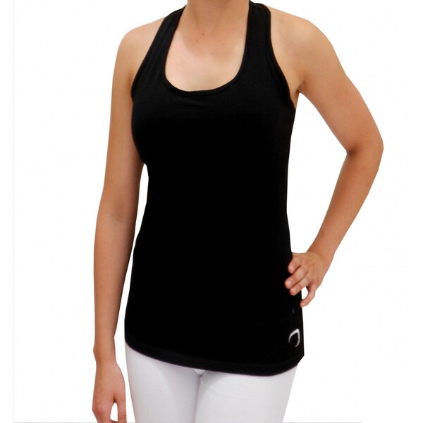 Cotton Racerback Tank Top with Built-in Bra - 15012225 - Overstock.com ...