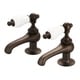 preview thumbnail 5 of 4, Water Creation Vintage Classic Basin Beaks Lavatory Faucet in Oil Rubbed Bronze Finish Porcelain Lever Handles