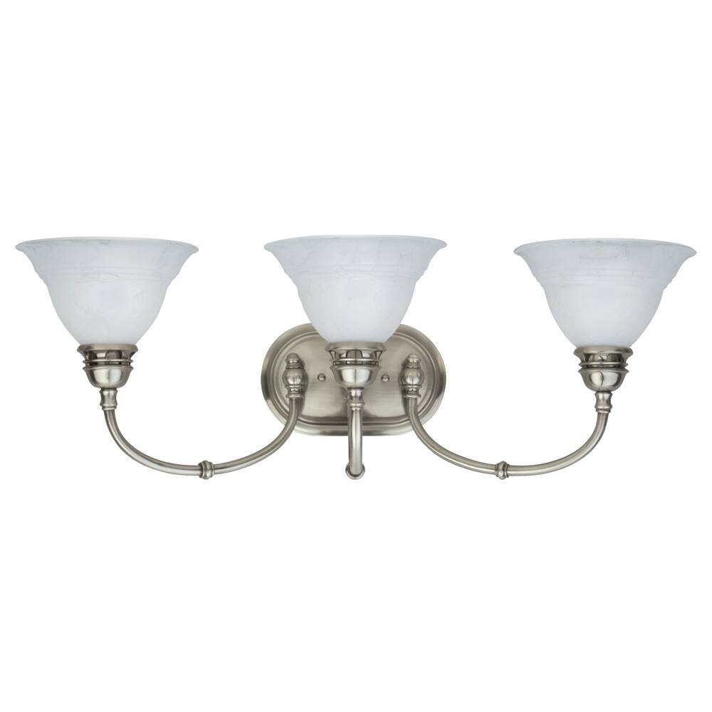 Transitional 3 light Bath/Vanity in Antique Pewter - Silver