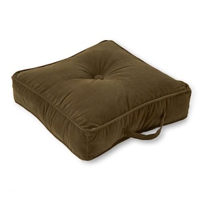 Omaha Corduroy Microfiber 21-inch Square Floor Pillow in Sage Green