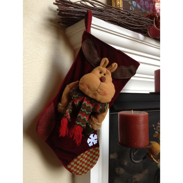 Winter Reindeer Christmas Stocking