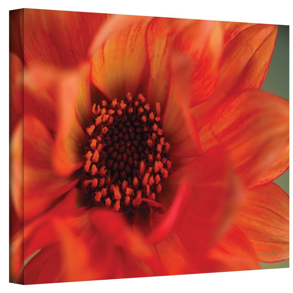 Kathy Yates 'Fiery Dahlia' Canvas Art