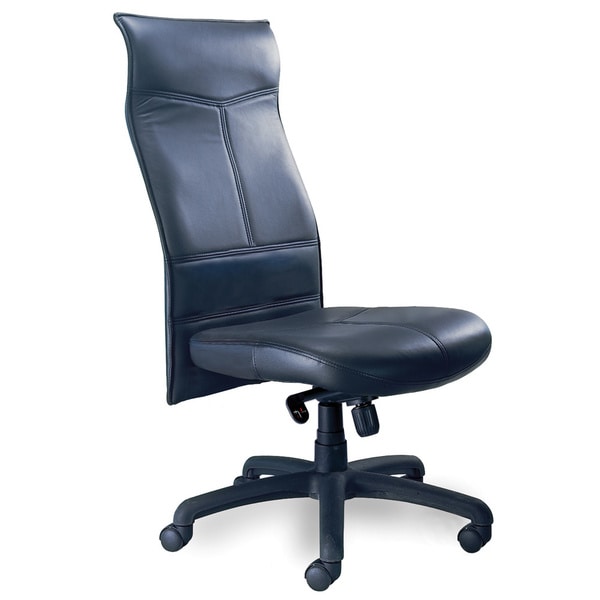 Mayline Mercado Leather Series Silhouette High-Back Executive Chair