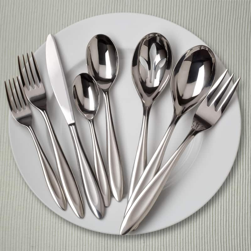 Ginkgo Fontur Stainless Steel 42-piece Flatware Set