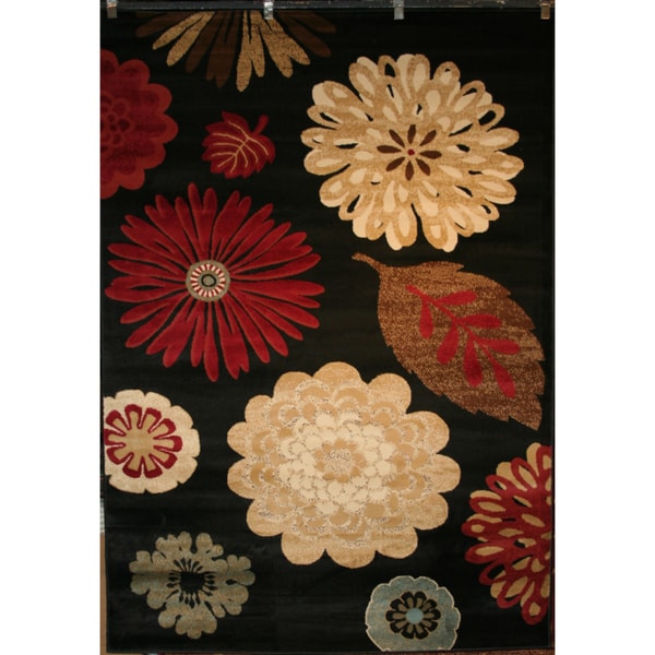 Kaleidoscope Black Rug (7'10 x 9'10) 7x9   10x14 Rugs