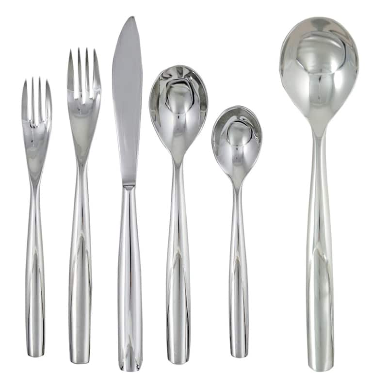 Ginkgo Charlie 42-piece Stainless Steel Flatware Set (Service for 8)