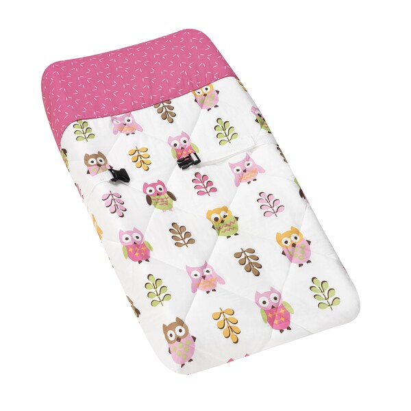 Shop Sweet JoJo Designs Pink Happy Owl Changing Pad Cover Free