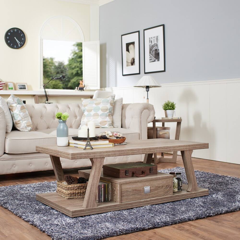 Furniture of America Naudine Angular 1-drawer Coffee Table