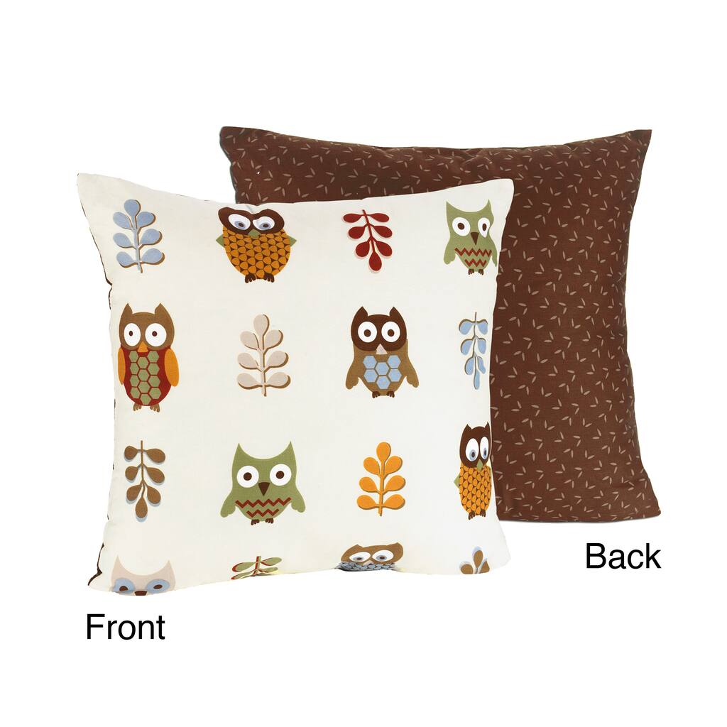 Sweet JoJo Designs 'Night Owl' Reversible 16-inch Decorative Pillow