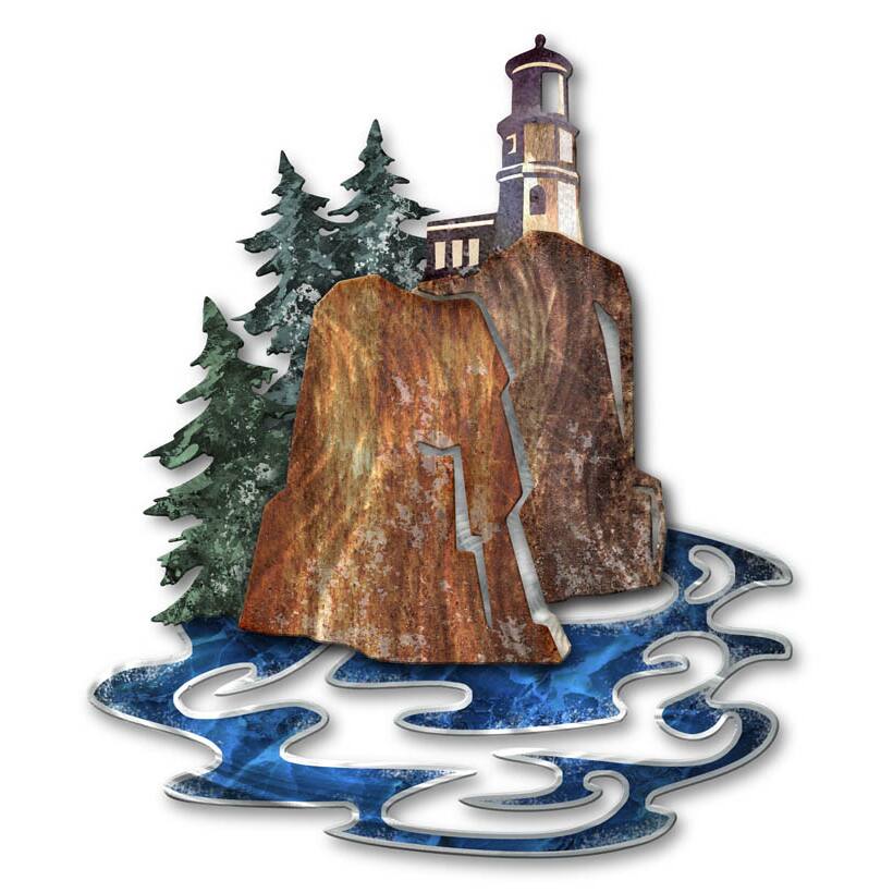 Josh Heriot 'Split Rock Light House' Metal Wall Art