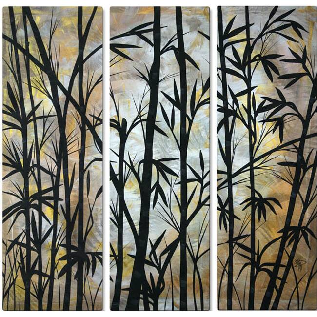 Megan Duncanson 'Bamboo Shoots' Metal Wall Decor