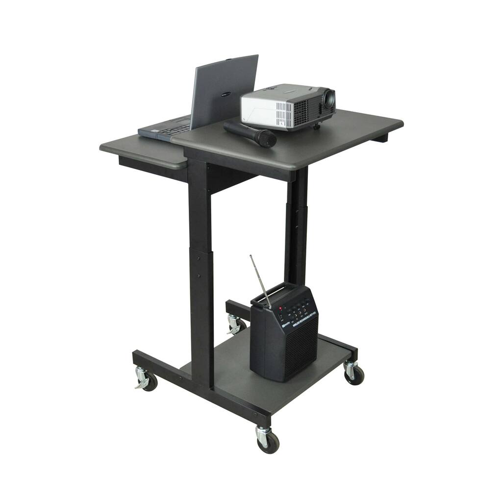 Offex Multimedia Mobile Height Adjustable Computer / Laptop Presentation Workstation Desk Lectern Stand