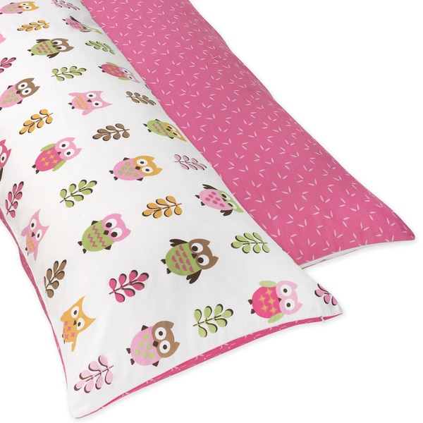 Sweet JoJo Designs Pink Happy Owl Full Length Double Zippered Body