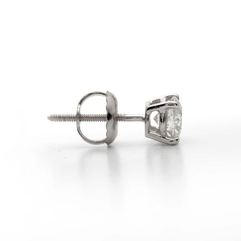 14k White Gold 1/4 to 3ct TW Clarity Enhanced Diamond Stud Earrings (I-J, I2-I3)
