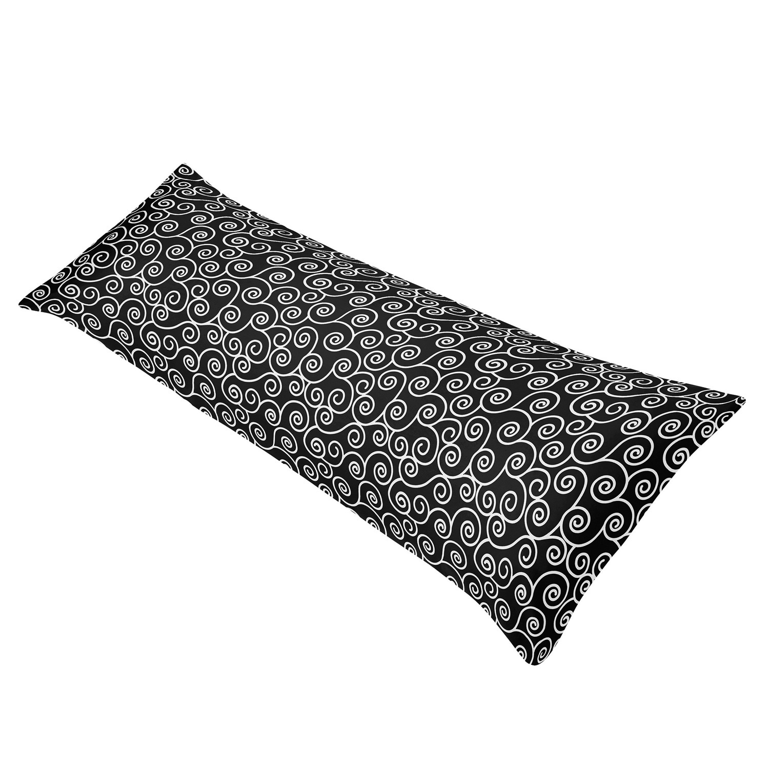 Sweet Jojo Designs Sweet Jojo Designs Kaylee Swirl Print Full Length Double Zippered Body Pillow Case Cover Black Size Body Pillow