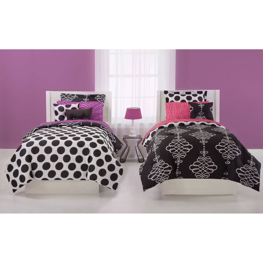 Jackie Mcfee Opposites Attract 7-piece Bed in a Bag with Sheet Set - Multi