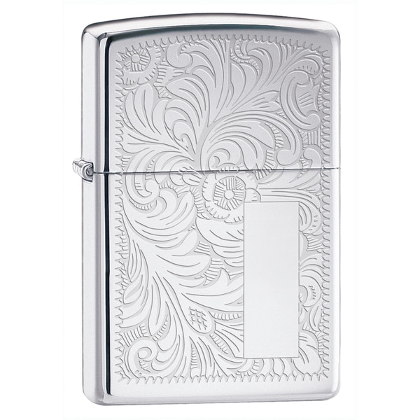 Zippo High polished Chrome Slim Venetian Lighter