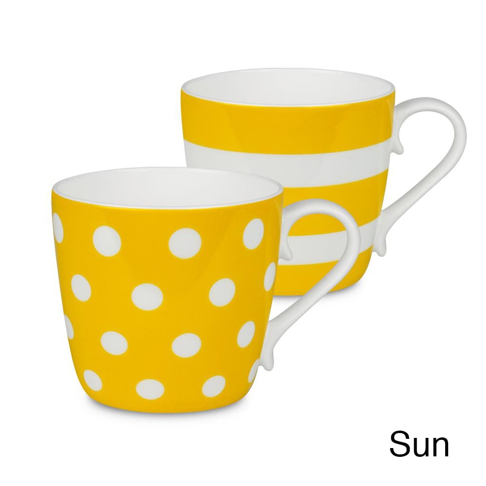 Konitz Mugs Dots And Stripes, Set Of 2