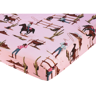 Sweet JoJo Designs Cowgirl Fitted Crib Sheet - - 7594790