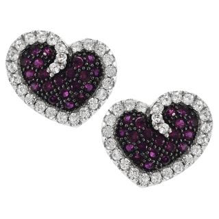 Tressa Sterling Silver Cubic Zirconia Heart Stud Earrings Tressa Cubic Zirconia Earrings