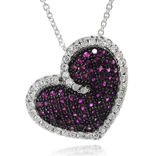 Tressa Sterling Silver Cubic Zirconia Heart Pendant Tressa Cubic Zirconia Necklaces