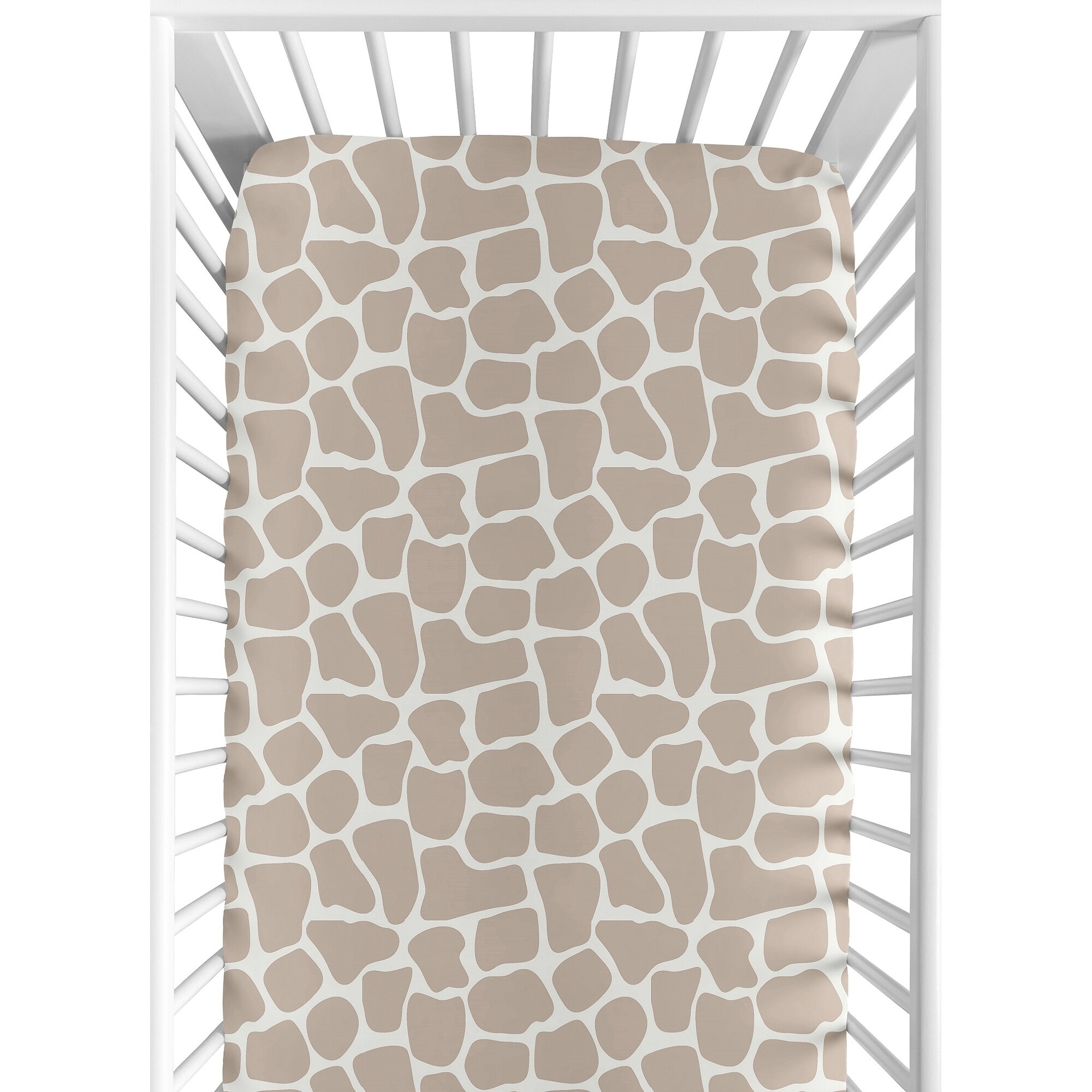giraffe print crib sheet