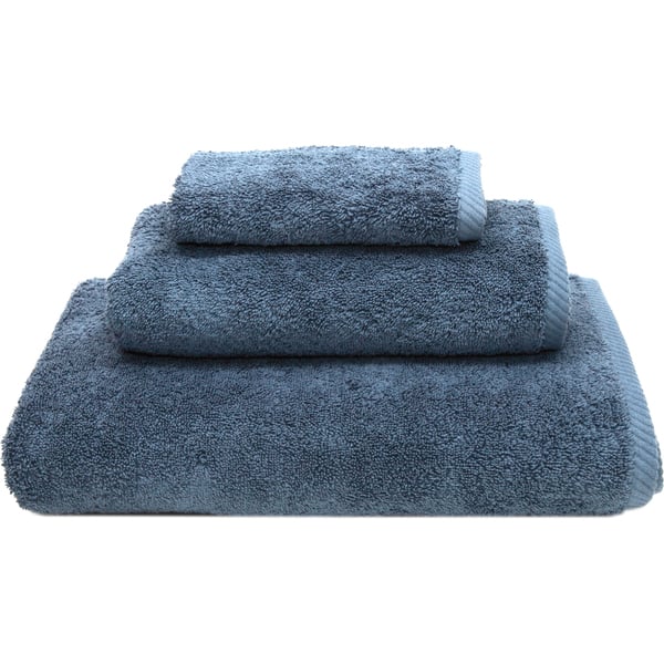 slide 2 of 2, Porch & Den Jennett Soft Twist Turkish Cotton 3-piece Towel Set Cornflower blue